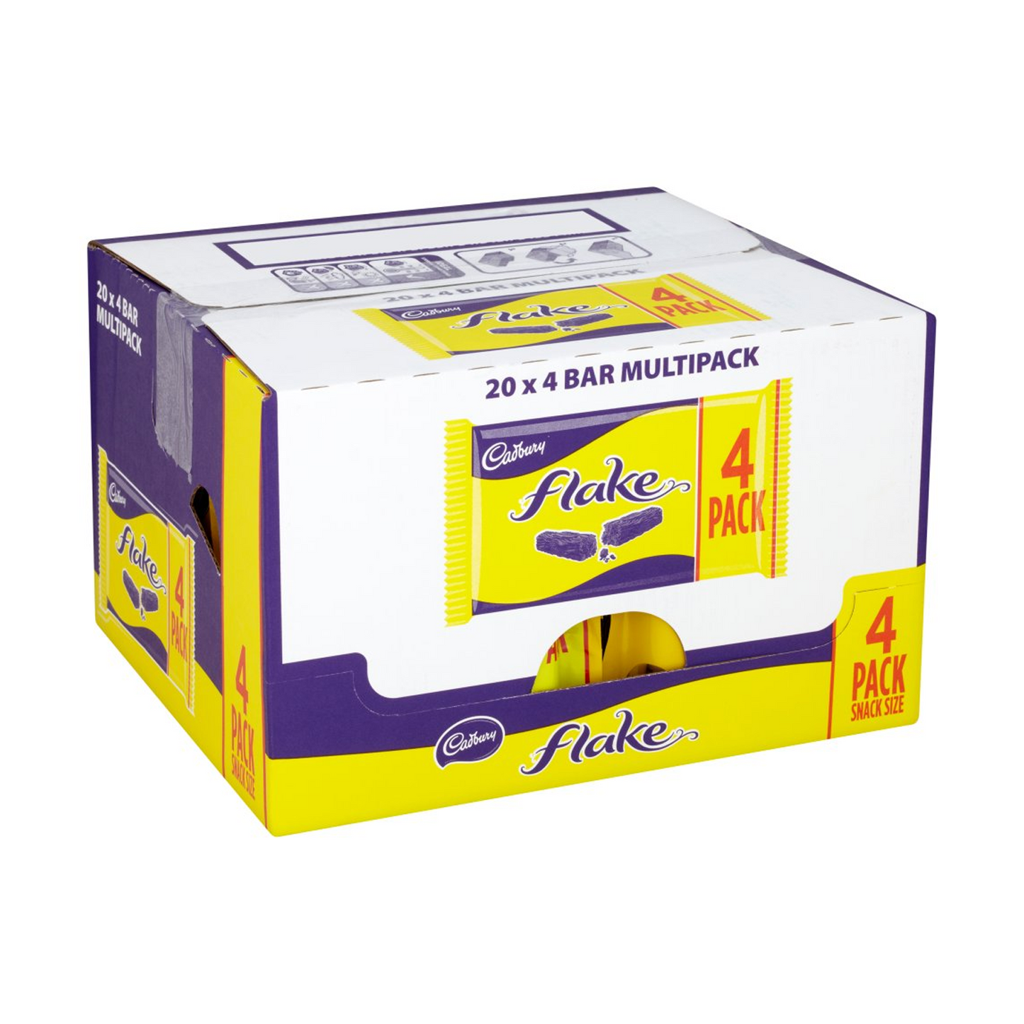 Cadbury Flake Chocolate Bar Multipack 20 x (4 x 20g) Case