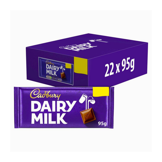 Cadbury Dairy Milk Chocolate Bar 22 x 95g Case