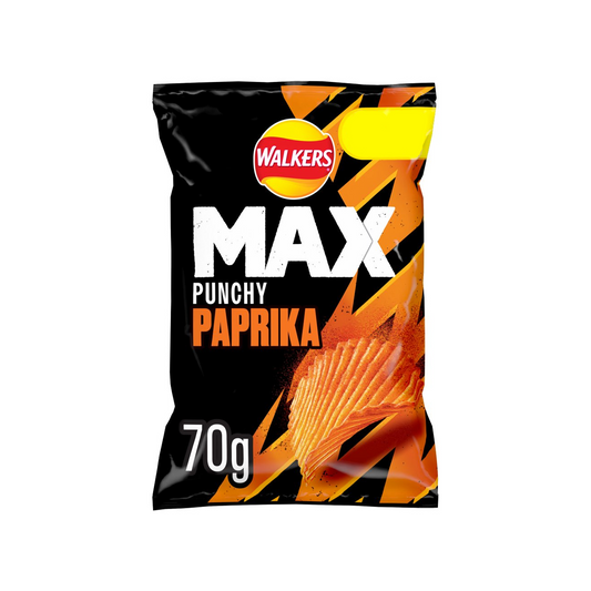 Walkers Max Punch Paprika Crisps 15 x 70g Case