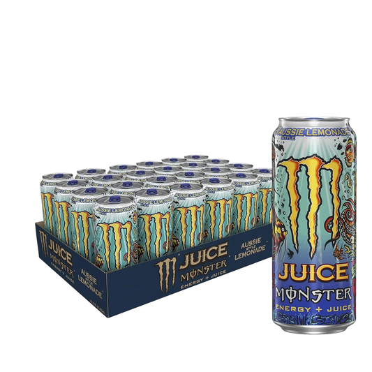 Monster Aussie Lemonade 24 x 500ml Cans Case