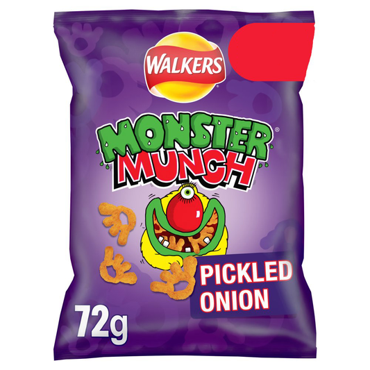 Walkers Monster Munch Pickled Onion Crisps 18 x 72g Case