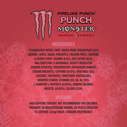 Monster Pipeline Punch 24 x 500ml Cans Case