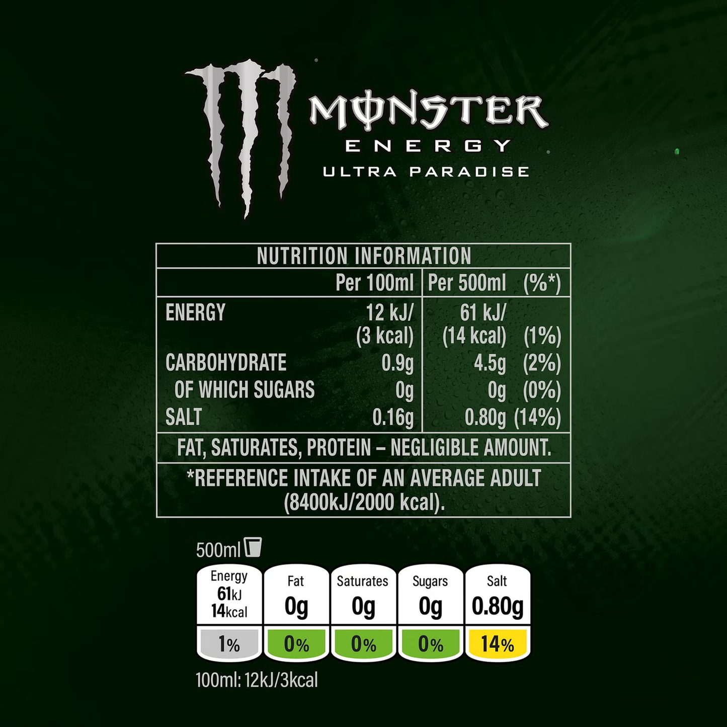 Monster Ultra Paradise 24 x 500ml Cans Case