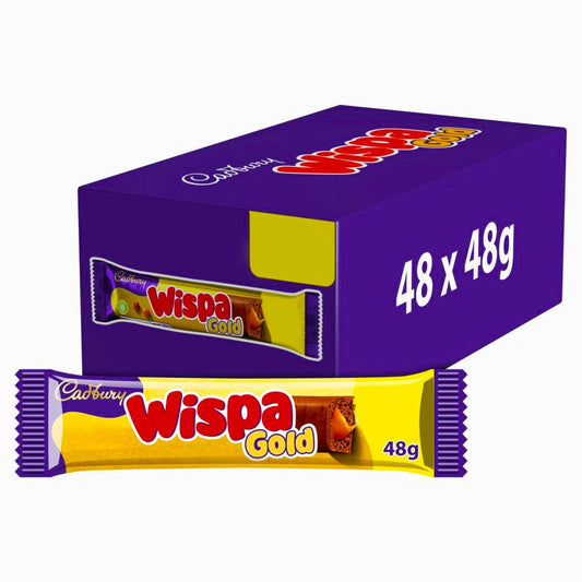 Cadbury Wispa Gold Chocolate Bar 48 x 48g Case